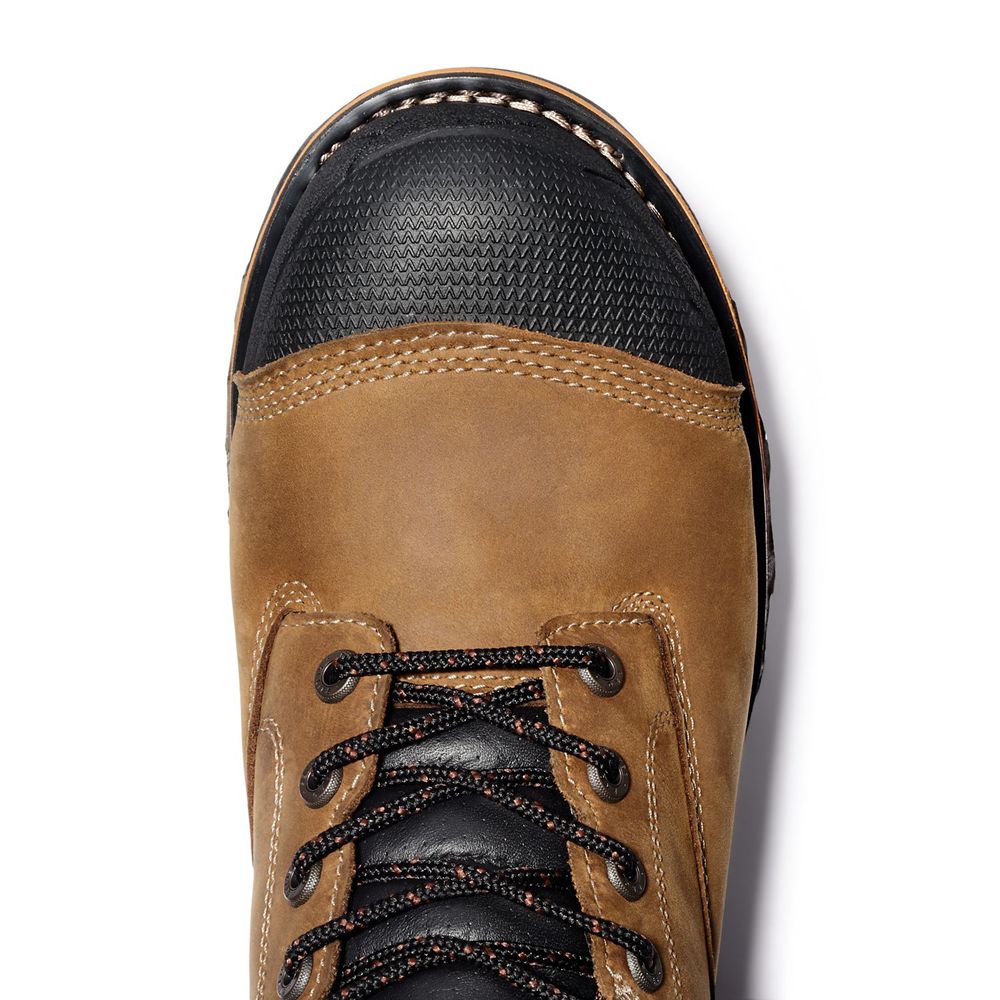 Botas de Trabajo Timberland Hombre Pro® Boondock 8\" Comp Toe Marrones/Negras - Chile JNO-169473